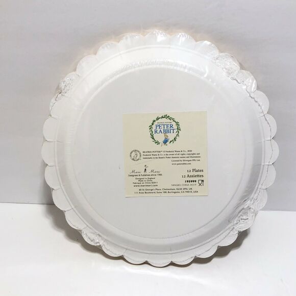 Beatrix Potter Peter Rabbit 12 Paper Plates & 20 Napkins Easter Party Meri Meri - Picture 3 of 7